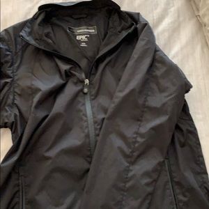 Men’s black windbreaker front zip up Greg Norman